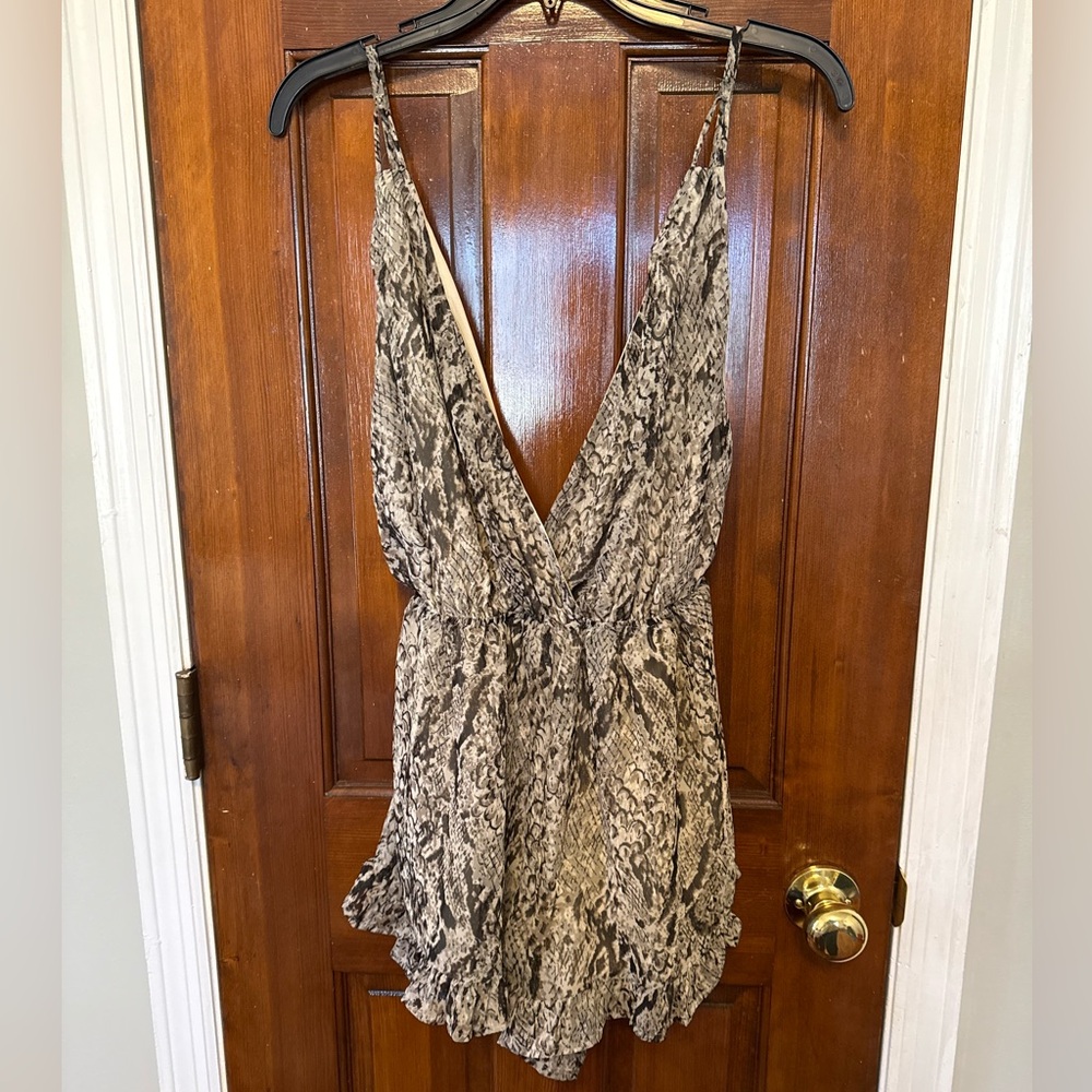 Audrey Snake Print Romper